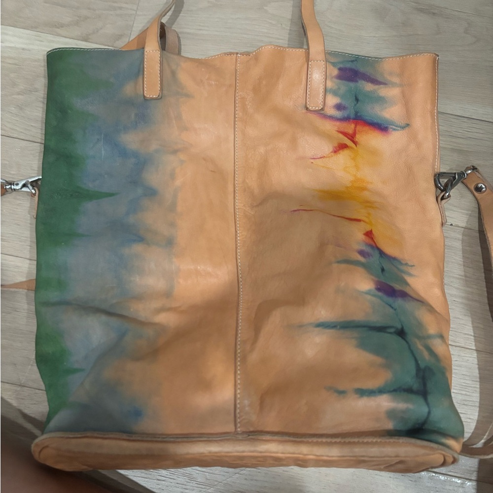 Campomaggi Teodorano Handcrafted Italian Leather Tote – Tie-Dye Multicolor - Picture 5 of 9